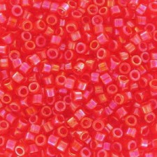 Miyuki delica Beads 11/0 - Opaque vermillion red ab DB-159